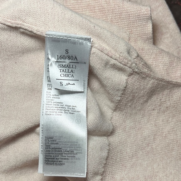 All Saints Soft Pink Knit Top with Silk detail - Small - Picture 4 of 8